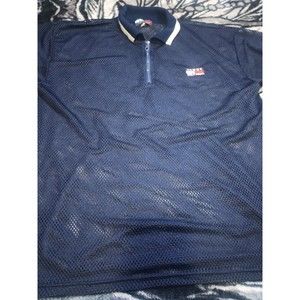 Rare Vintage Made In The USA Tommy Hilfiger Mesh Jersey Size XXL Blue